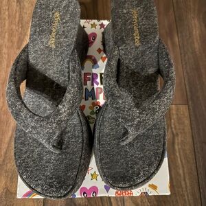 Jeffrey Campbell Charcoal Platform Flip-Flops